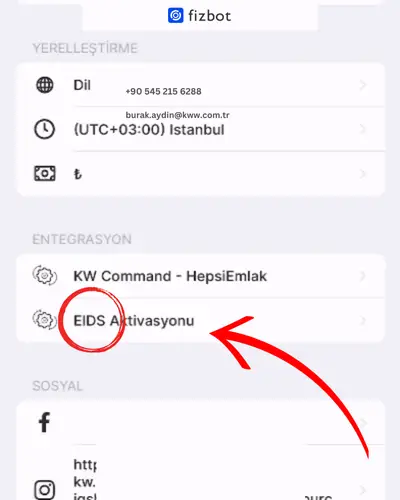 EIDS Kullanıcı Aktivasyonu (Danışman) ekran goruntusu