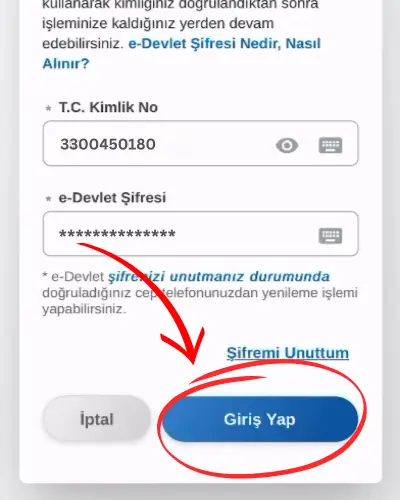 EIDS Kullanıcı Aktivasyonu (Danışman) ekran goruntusu