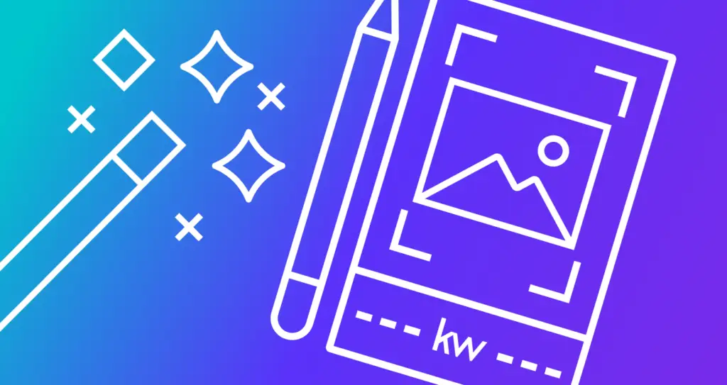 Canva yapay zeka ve kaynaklar illustrasyonu: sihirli degnek ve gorsel