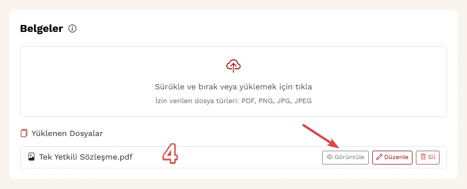 Yüklenen belgeleri kontrol edin. Tek yetkili satuş/kiralama sözleşmesindeki tarih ile ilan girişinde belirtilen sözleşme bitiş tarihinin aynı